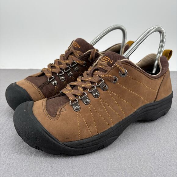 Keen Womens Shoes Size 8.5M Brown Canvas Hiking Sneaker Oxford Lace UP Fashion - Picture 1 of 15